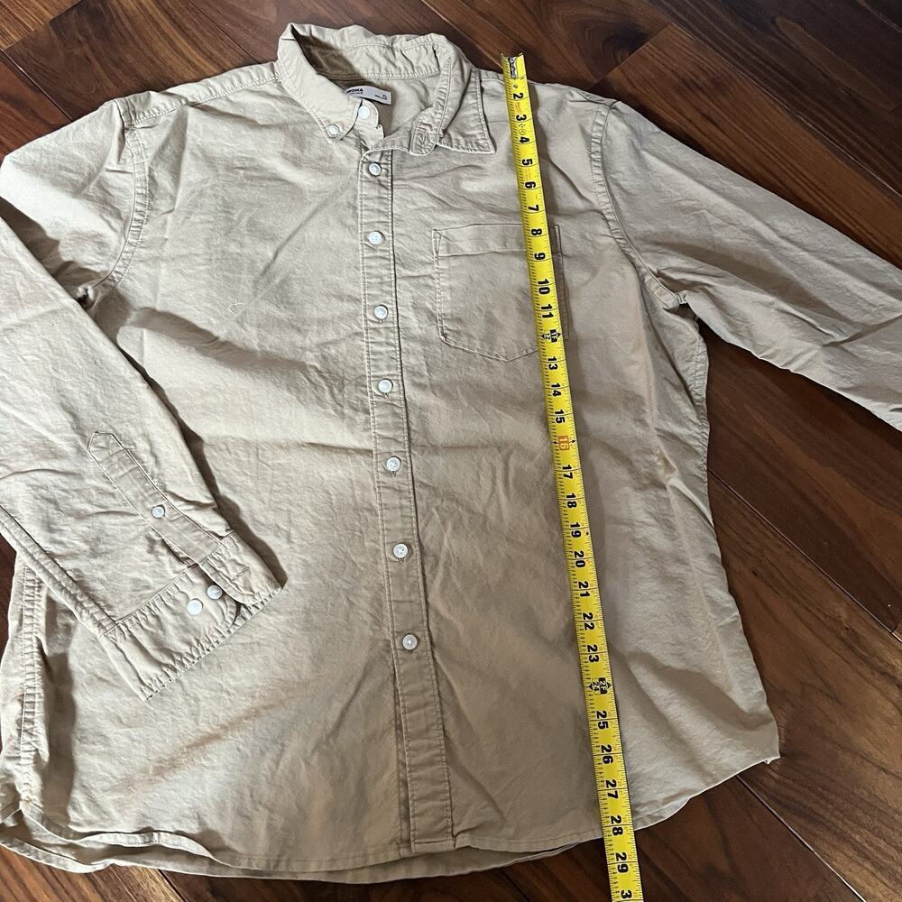 Sonoma Men's Button Down Shirt Beige Khaki Cotton Size XL - Picture 7 of 10